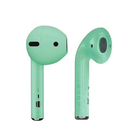 ZUNAMMY Zunammy ZTS026GR Giant Wireless Bluetooth Air Pod Shaped Speaker FM Radio AUX Microphone; Green ZTS026GR